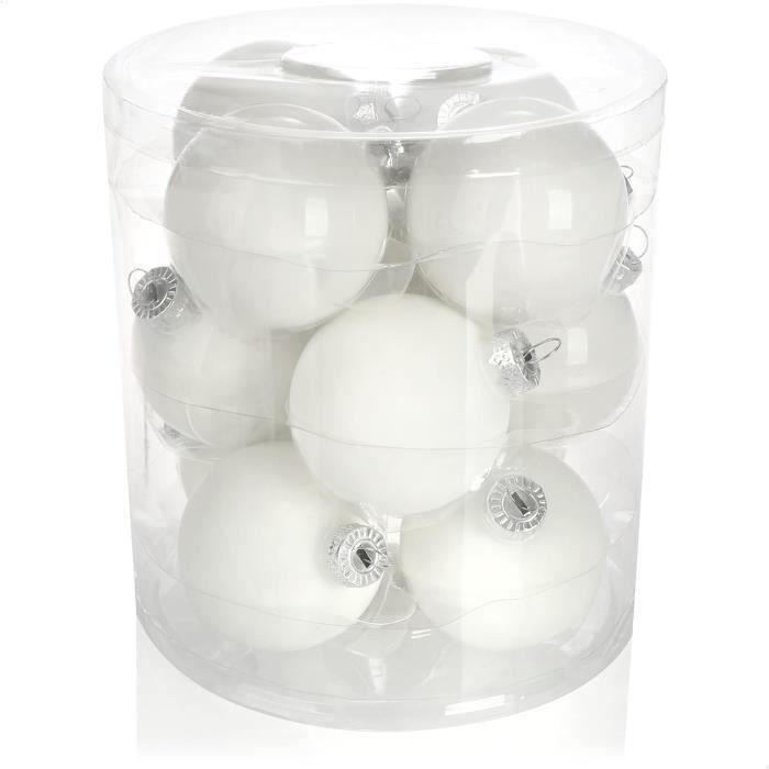 12 Boules De Noël Incassables Vertes - Décorations Suspendues Rondes 6 Cm Pour Sapin, Fêtes, Mariages - 14