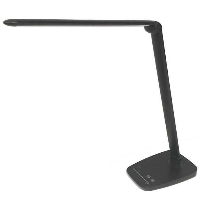Lampe de bureau pliable LED - TWISTLED - Noir - Variateur de luminosité - Température de couleur réglable