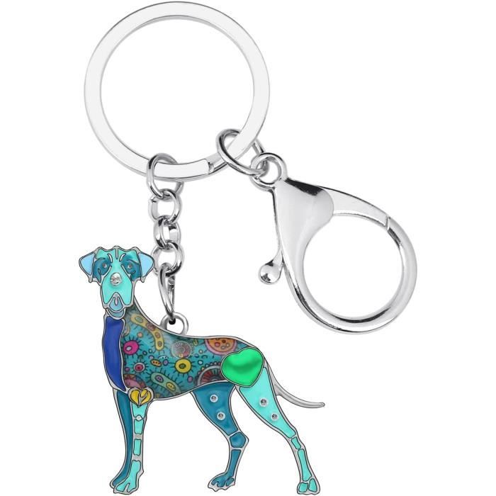BONSNY Porte-Clés Yorkshire Terrier Émail - Cadeau Mignon Chien Pour Femmes Et Filles - Accessoire Sac