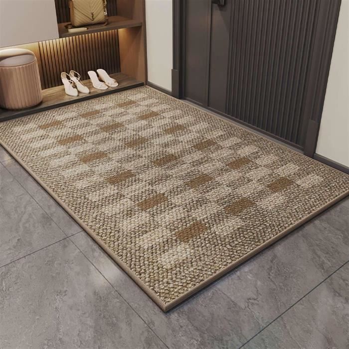 Paillasson D'Intérieur Foxcool Super Absorbant Chenille 40x60cm - Antidérapant TPR, Lavable En Machine, Idéal Entrées & Salles De Bain