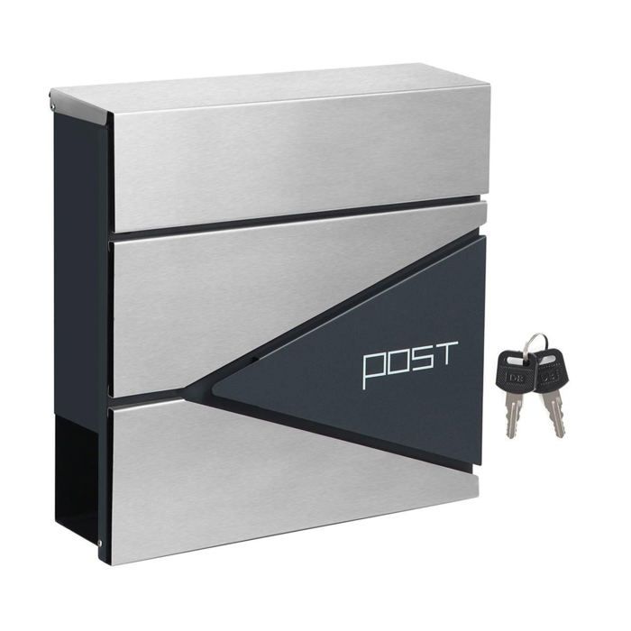 Wiltec Boîte Aux Lettres Murale Ou Sur Pied Design Porte-journaux V14