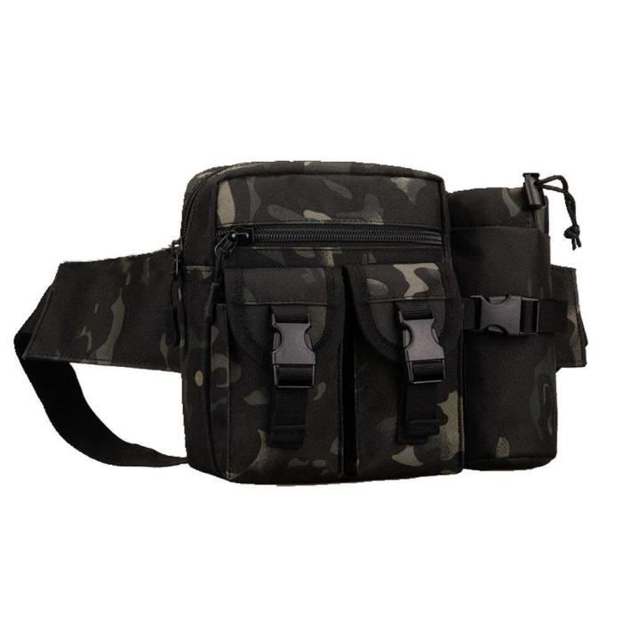 Sac Banane Tactique Antivol – Nylon 1000D, Pour Smartphone 6.5", Randonnée, Sport, Voyage