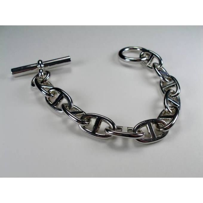 Bracelet argent chaine d'ancre style Hermès - Cdiscount