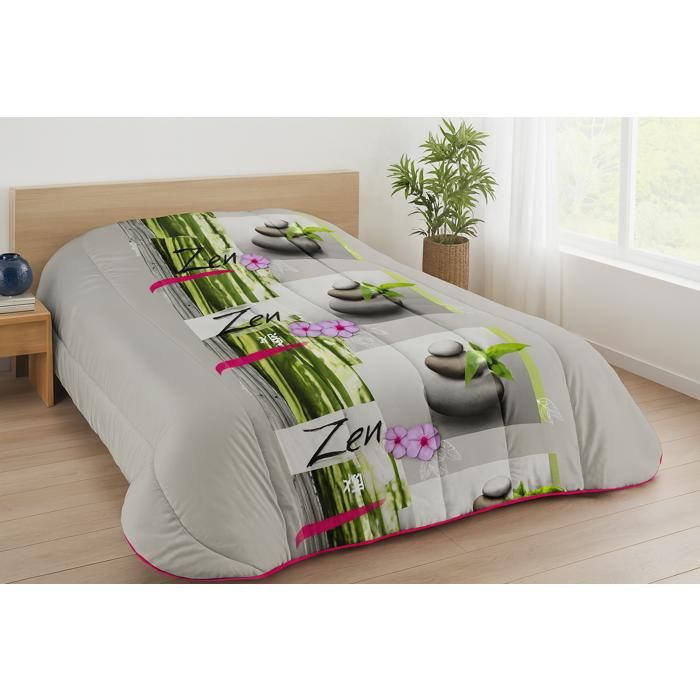 Couette Ultra légère imprimée Zen - 1 ou 2 personnes - Spécial Eté - MORTREUX