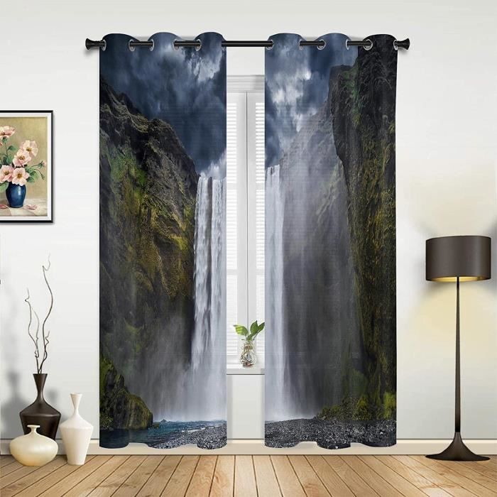 Rideau Occultant Animaux De La Forêt Verte 3D Thermique Insonorisation