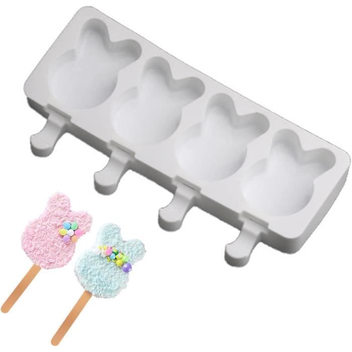 Moules à Glace En Acier Inoxydable 3 Pièces + 50 Bâtons Bois - Kit Popsicle Crème Glacée DIY Été