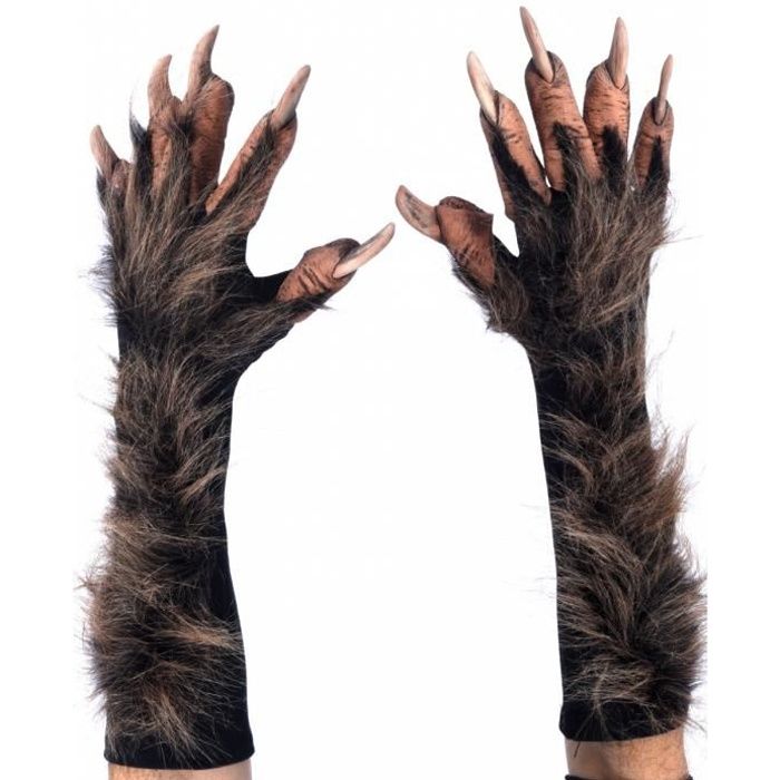 Gants De Loup-Garou Avec Fourrure Synthétique Deluxe - Cdiscount Jeux -  Jouets