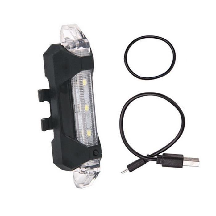 Lampe De Casque Vélo USB Senticam - Double éclairage Avant/arrière, étanche IP66, 86h Autonomie
