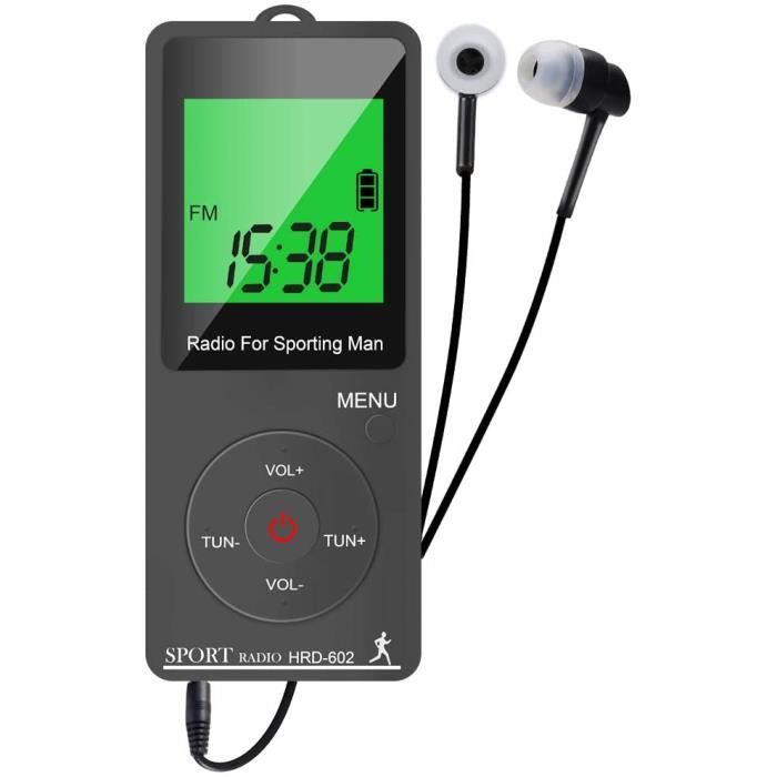 Radio de Poche Aooeou Petite Radio Personnel AM-FM Mini Récepteur Portable avec Batterie Rechargeable avec Écouteur138