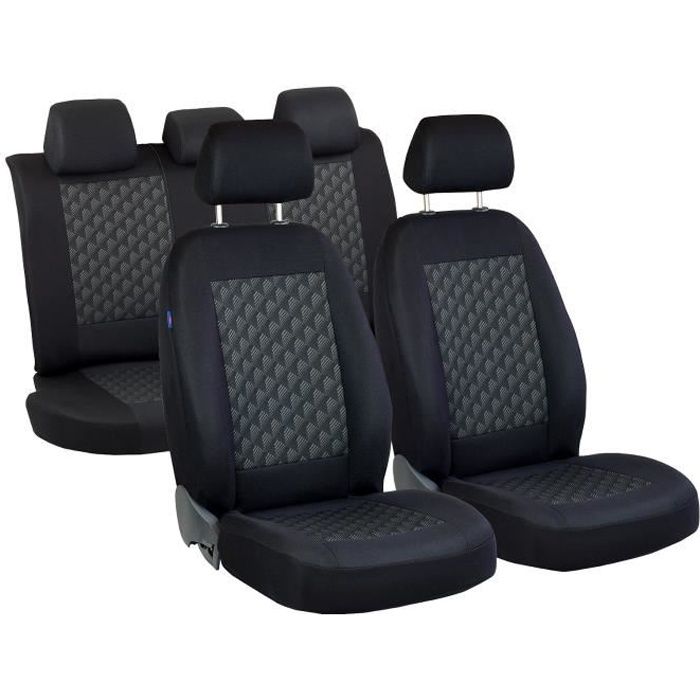 Couvre siege Avant Grand Confort pour Sandero//Stepway I NOIR 2009//02-2012//12 1 Pi/èce