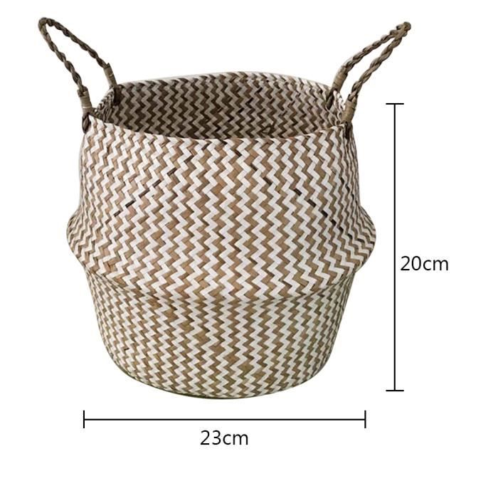 Aluusy Panier Rangement Tressé, Lot De 2 Cube Rangement Pliable En Papier De Jacinthe D'eau, Panier Pour étagère Kallax, Bureau, Chambre, Panier Pour Vêtements Jouets Magazines 28x28x28cm