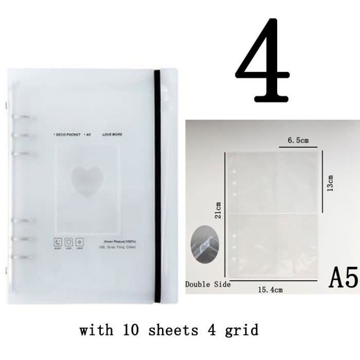 2 Classeurs à Anneaux A5 Rechargeables – 6 Anneaux, Papier Kraft, Pour Documents Et Feuilles Volantes