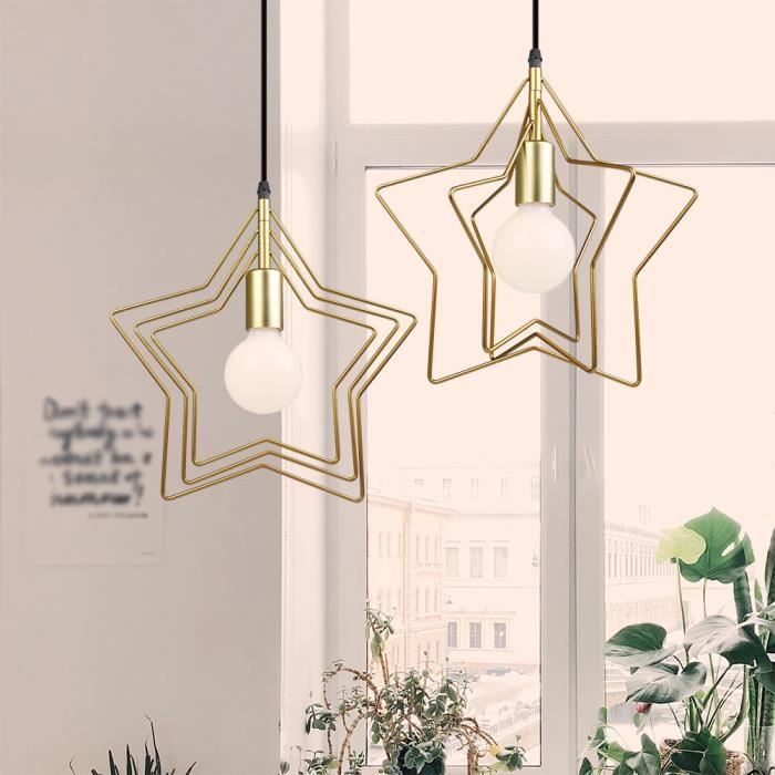 Fusion Lustre Suspension Vintage Industrielle 3 Luminaires Lampe E27 Plafonnier 19cm Pour Bar Cuisine Restaurant - Maison