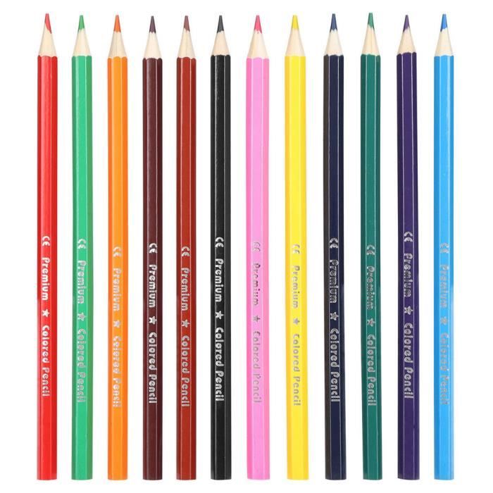 Qiilu Crayon de couleur enfant 12 couleurs école bureau graffiti crayon de  couleur en bois enfants peinture dessin crayon - Cdiscount Beaux-Arts et  Loisirs créatifs
