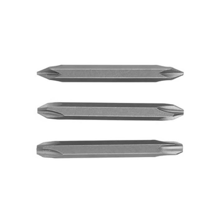 Jeu dembouts à deux têtes - BOSCH - PZ1 PZ2 PZ3 - Lot de 3 - Longueur 60 mm