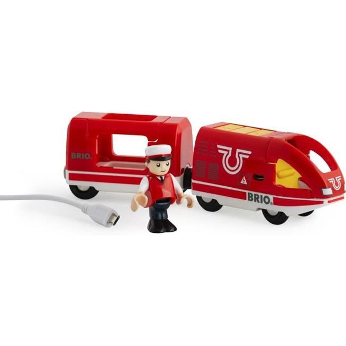 Brio World Train de Voyageur Rechargeable + cable USB - Accessoire Circuit de train en bois - Ravensburger - Mixte dès 3 ans - 33746