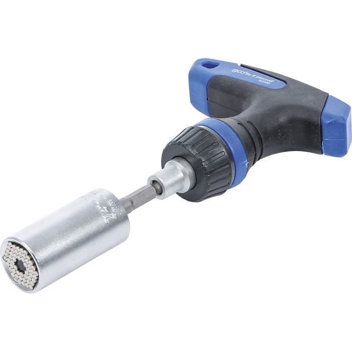 Jeu De 3 Douilles Pivotantes Universelles WORKPRO - Pour Clés à Choc - Entraînement 1/2", 3/8", 1/4" - Acier CR-MO