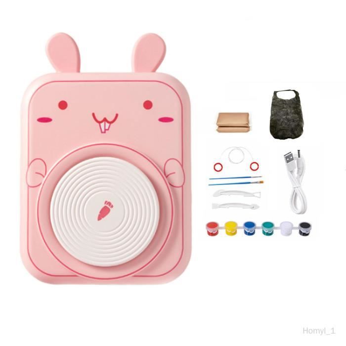 Mini Roue De Poterie, Machinede Poterie électrique 6.5cm 10cm Plaque Tournante 2000 TR/Min Pour Travail En Céramique Argile Céramique Art Artisanat,Red