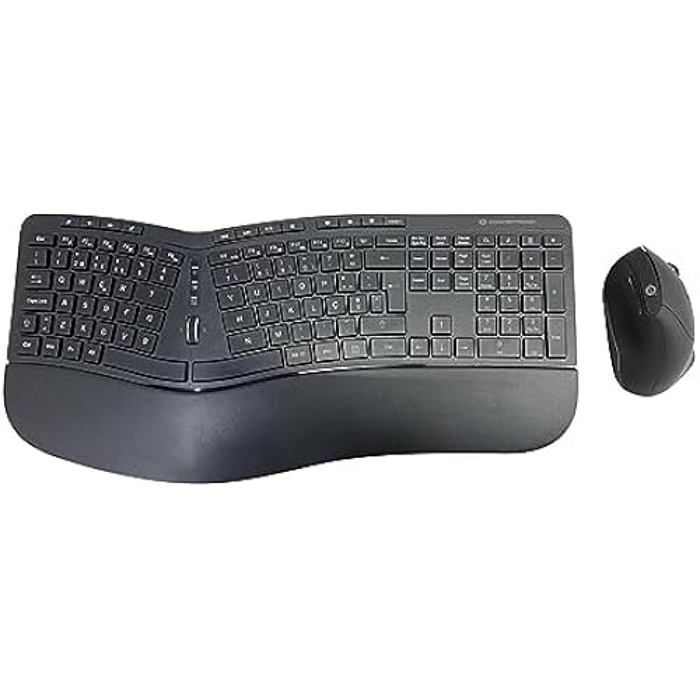 Clavier Ergonomique et Souris Verticale – CONCEPTRONIC – ORAZIO02PT – Sans Fil – Noir – 125 Touches