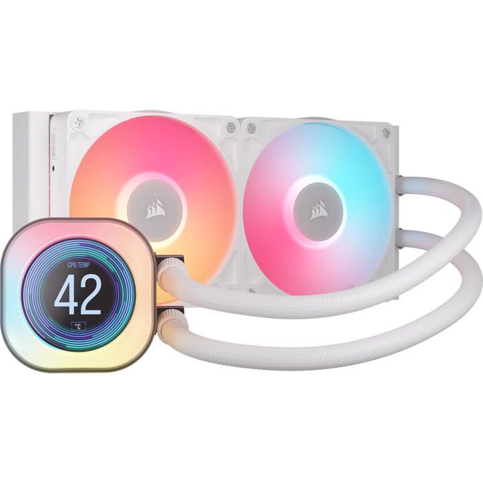 Refroidissement PC - CORSAIR - CW-9061025-WW - iCUE LINK TITAN 240 RX LCD White AIO