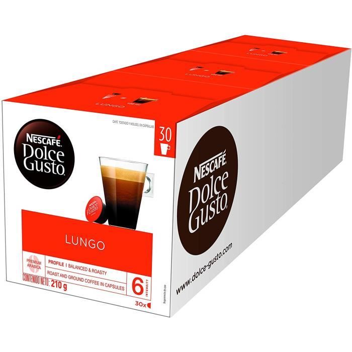 Nescafé Dolce Gusto Lungo - 90 Capsules (Pack de 3 boîtes XL x 30) -  Cdiscount Au quotidien