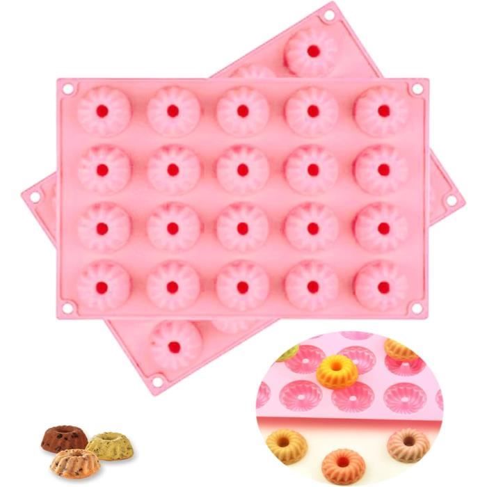 Lot De 2 Moules À Donut En Silicone À 4 Cavités Antiadhésifs Sans Bpa