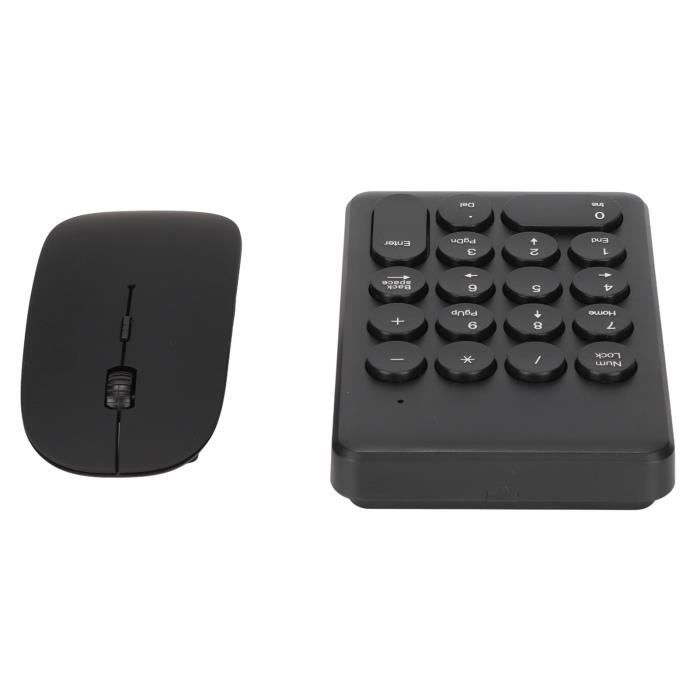 Clavier Numérique Sans Fil + Souris - Combo Compact Pour Ordinateur Portable, Bureau & Maison