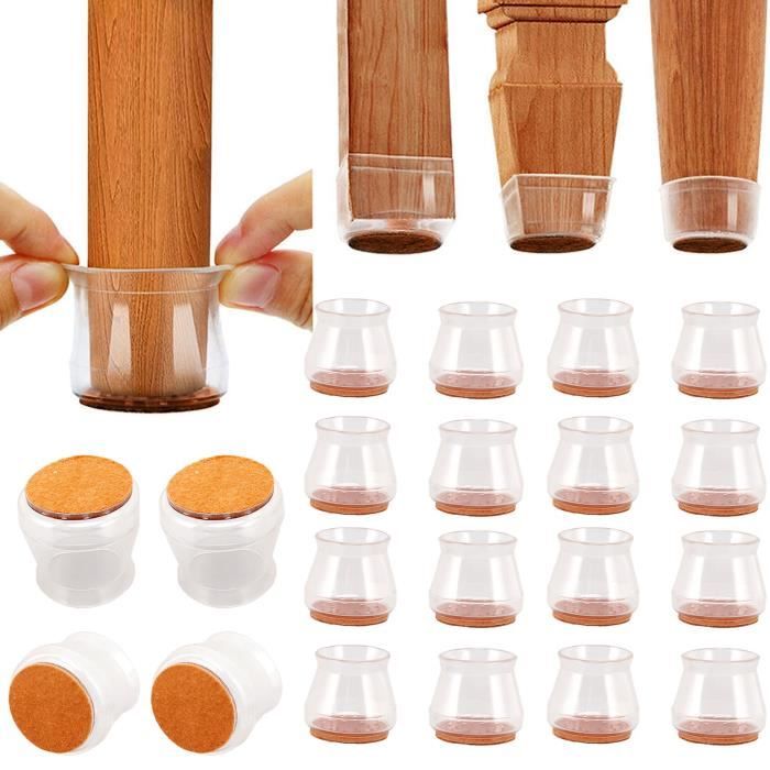 Aneaseit Lot De 16 Protections De Sol Transparentes Pour