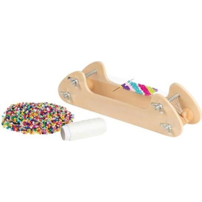 Métier à Tisser Créatif Pour Perles "Flower1" Design Trèfle - Pliable - Bois - Artvel