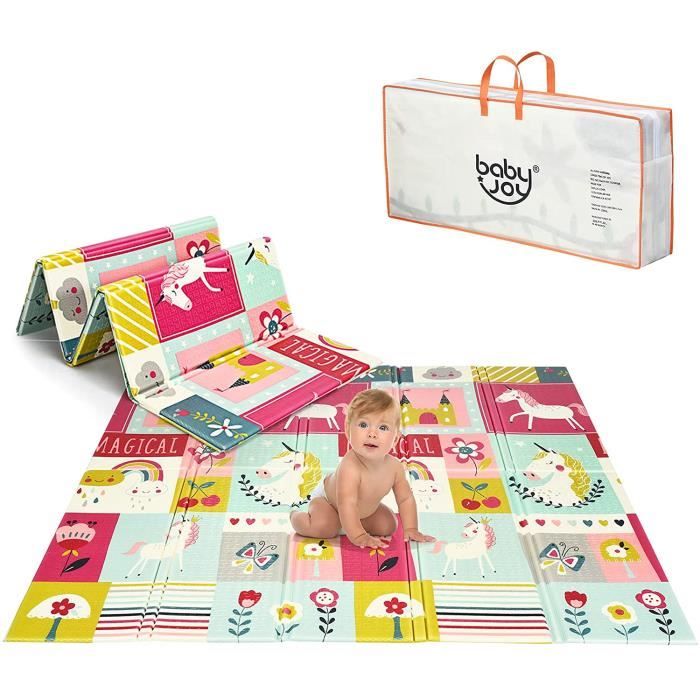 Goplus Tapis De Jeu Pour Bebe Pliable Applique A Double Face Tapis De Jeu En Xpe Antiderapant Et Impermeable 180 X 0 X 1 4 Cm Cdiscount Puericulture Eveil Bebe