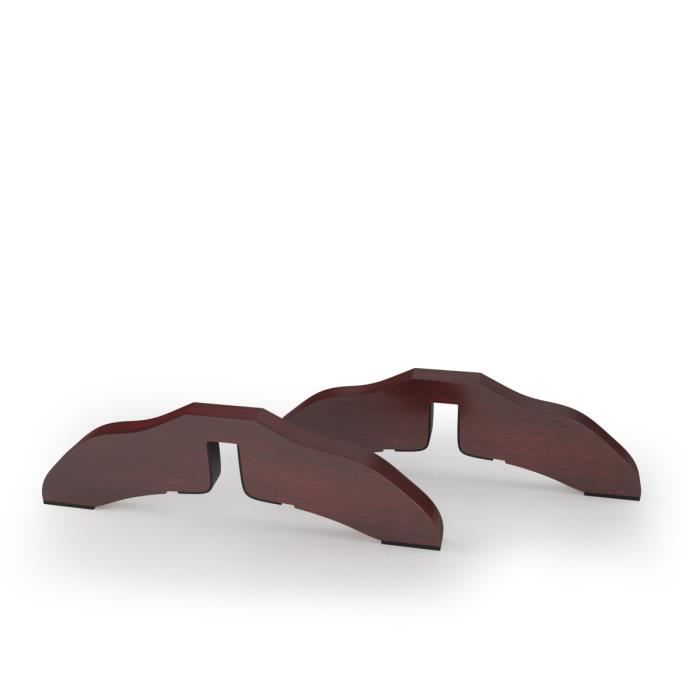 Meilleurs prix pour GOPLUS Pieds de support pour barrière en bois pour animaux de compagnie, barrière pour chien autoportante, une Paire, Cerise