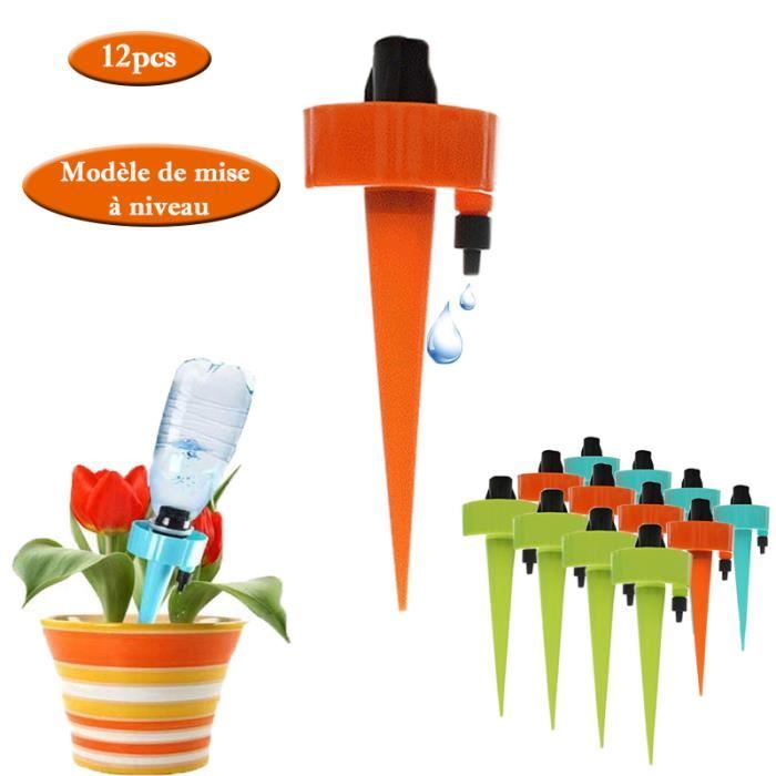 Kit D'arrosage Goutte à Goutte Automatique Pour Plantes - 12 Pièces Avec Valve Réglable - Idéal Vacances, Balcon Et Jardin