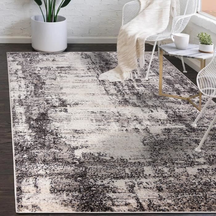 Tapis 160x220 Cm (environ 7x5 Pieds) – Qualité Supérieure, Motif Croisé, Marron/beige