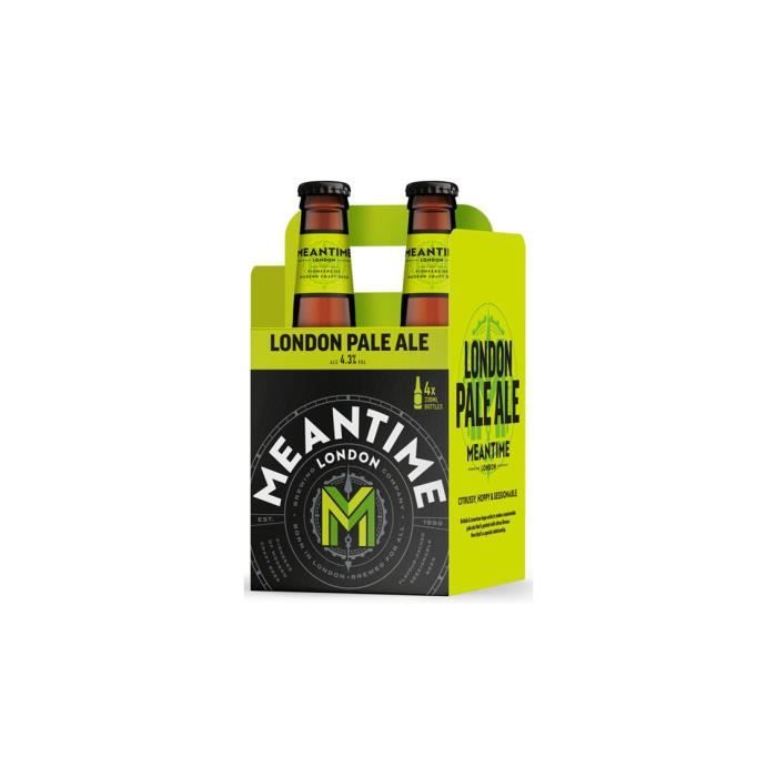Bières pale ale Meantime London x4 33cl DLC 30/06/2022 La cave