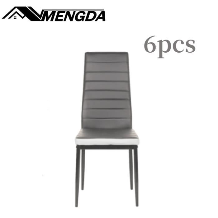 MENGDA LOT DE 6 CHAISES DE SALLE A MANGER DESIGN MODERNE CHAISES DE CUISINE