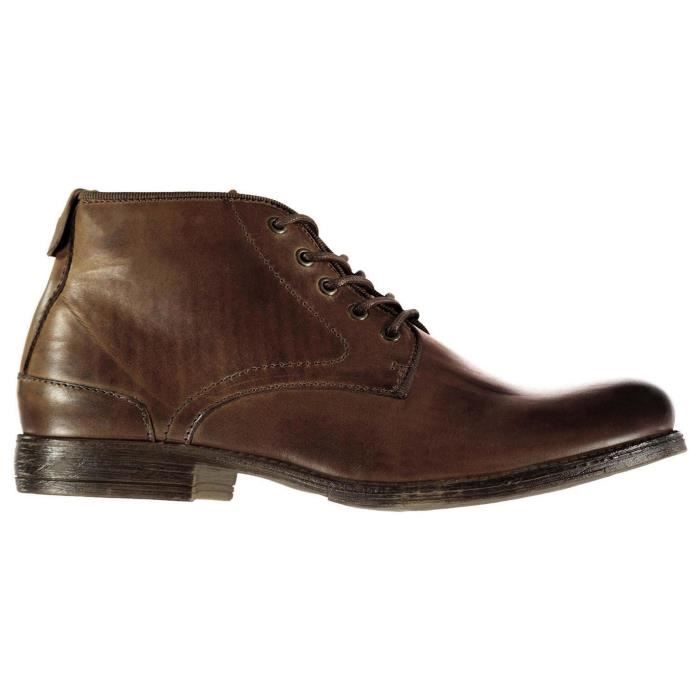 Bottes Habillees Homme FIRETRAP Casca illets metalliques Details cousus Talon leger Beige Beige Cdiscount Chaussures