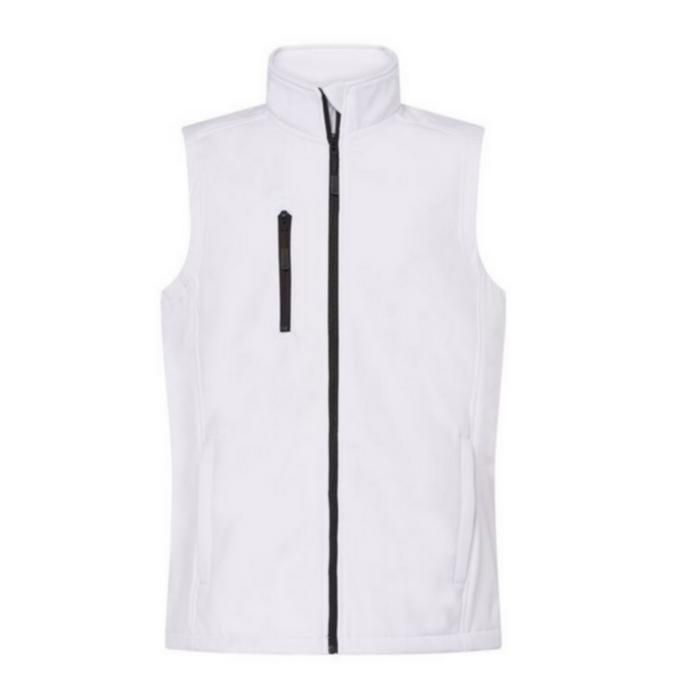 Veste Zippée Softshell sans manche homme - - Blanc