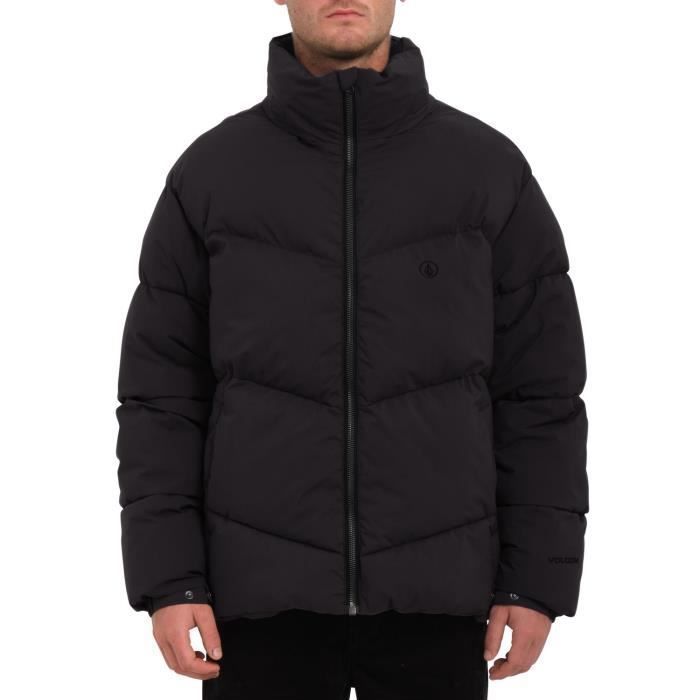 Doudoune epaisse homme Volcom Goldsmooth Noir Col montant Poches zippees