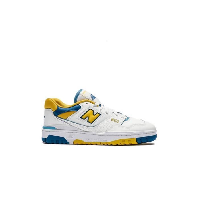 Baskets cuir BB550 New balance Femme Jaune Cuir Lacets