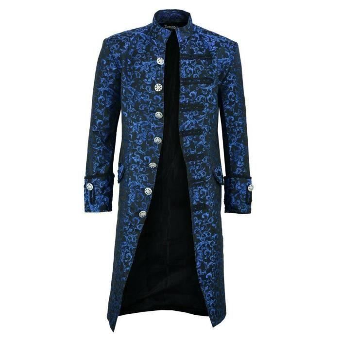 FUNMOON Manteau Femmes Bouton Mode Vintage Steampunk Frac Redingote Uniforme - Main Image