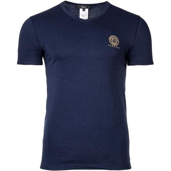 T-shirt Versace pour homme en coloris Bleu Homme Vêtements T-shirts T-shirts à manches courtes 