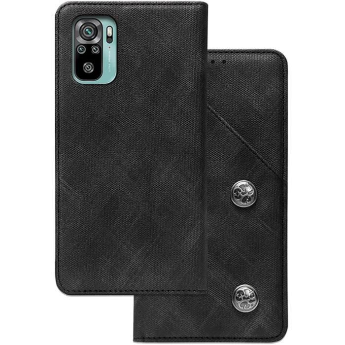 Housse Portefeuille Xiaomi Redmi Note 10 4G / 10S Simili cuir Support pliable 2 emplacements cartes
