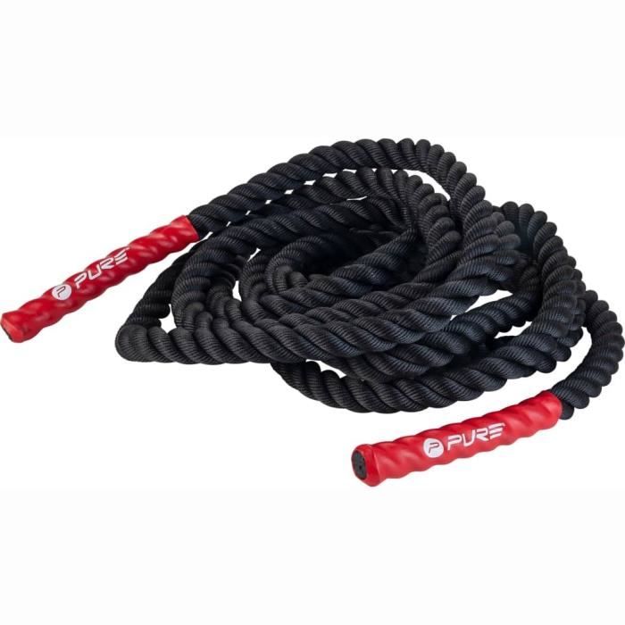 Corde ondulatoire Pure2Improve 9m - Noir/Rouge - Pour Adulte - Garantie 2 ans