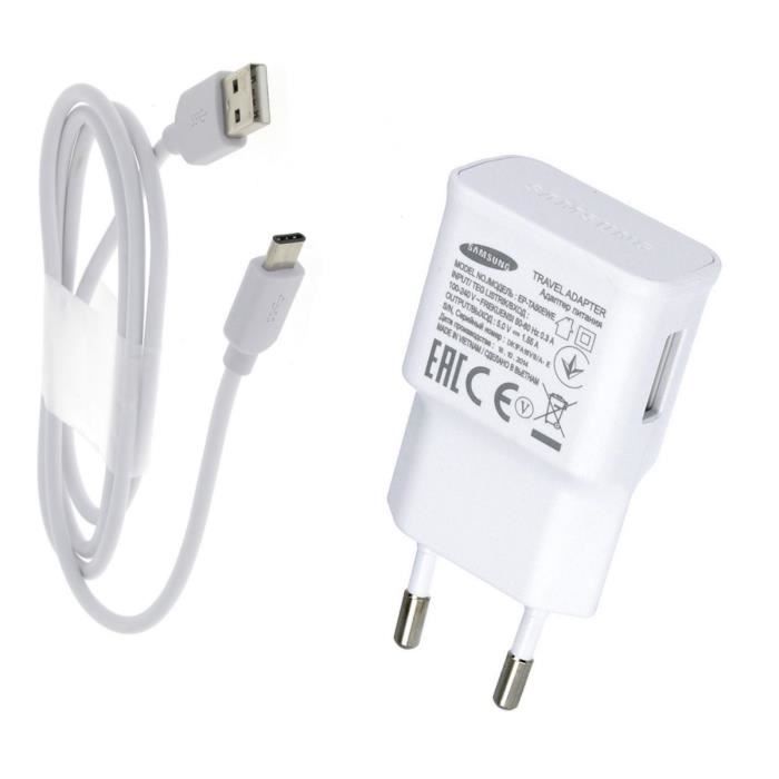 Chargeur secteur plus Câble USB type C original Samsung Blanc - Chargeur  pour téléphone mobile - Achat & prix