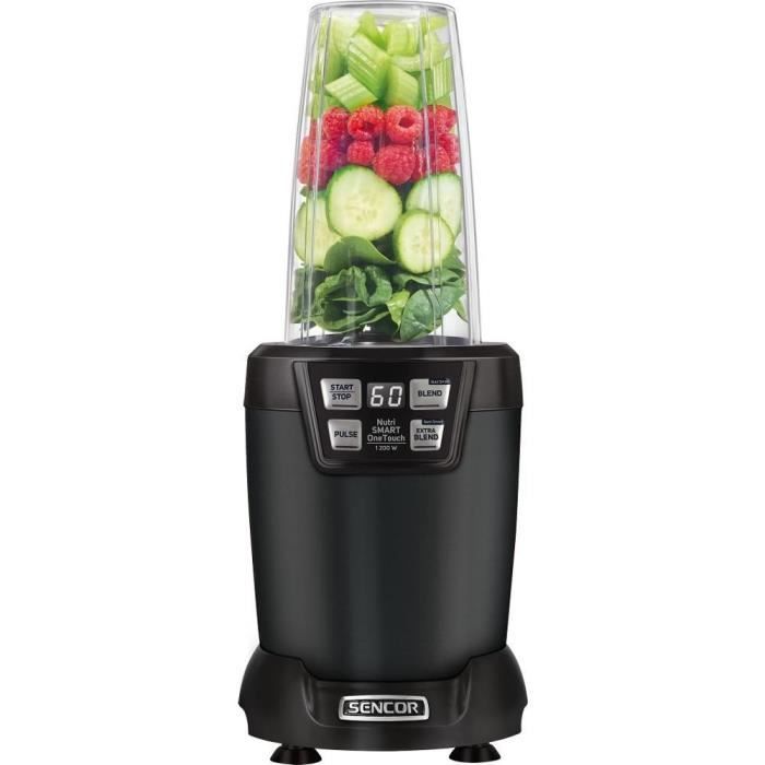 Blender Smoothie Sencor SNB 6600BK – 1200 W, 6 Lames Inox, Programmes Pulse/Blend