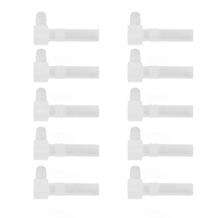 Lot 5 Raccords Laiton 90° - 1/4" BSP à 10 Mm, Pour Air, Eau, Carburant, Avec Colliers De Serrage