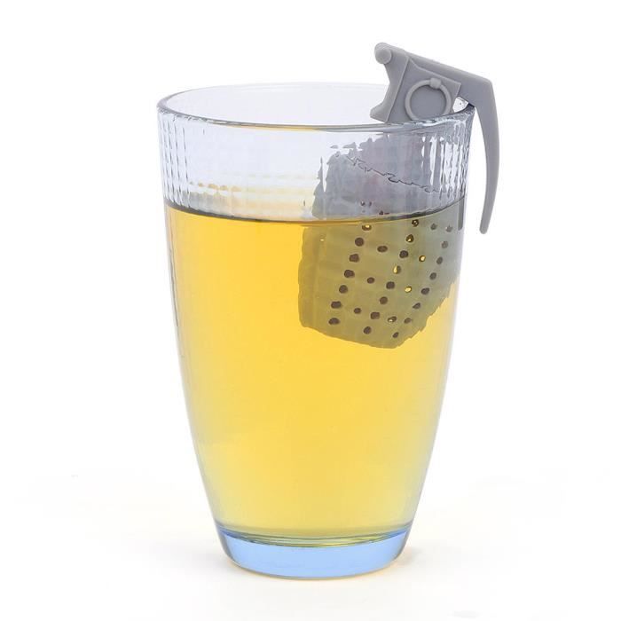 Boule à Thé Silicone Infuseur à Thé 2 Pièces Silicone - Design Feuille Verte - Passoire Thé Inox - Lave-vaisselle Boule à Thé Originale