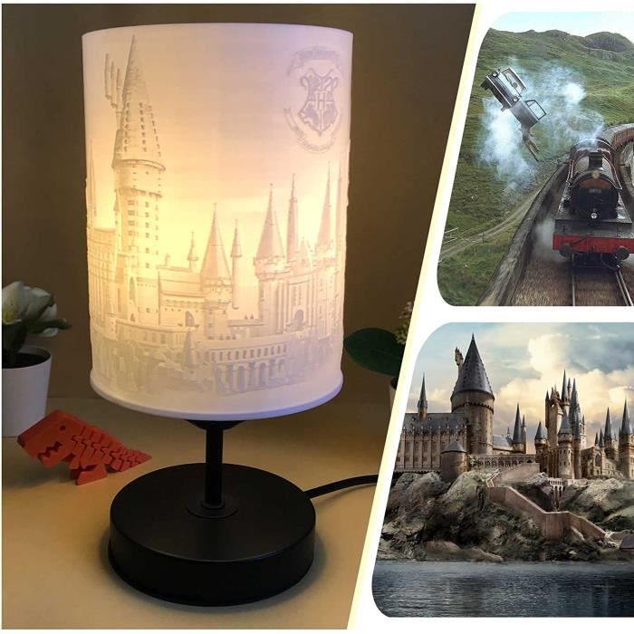 YiMOO Lampe de Chevet Harry Hogwarts, Potter Veilleuse Table Light