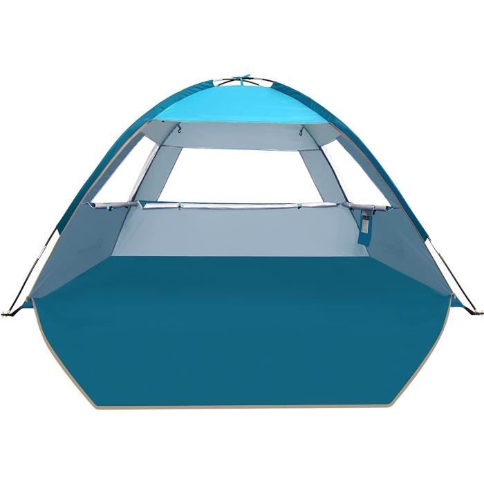 Tente de Plage - Instantanée - Protection Solaire UV UPF 50+ - 2-3 Personnes - Bleu - Sport