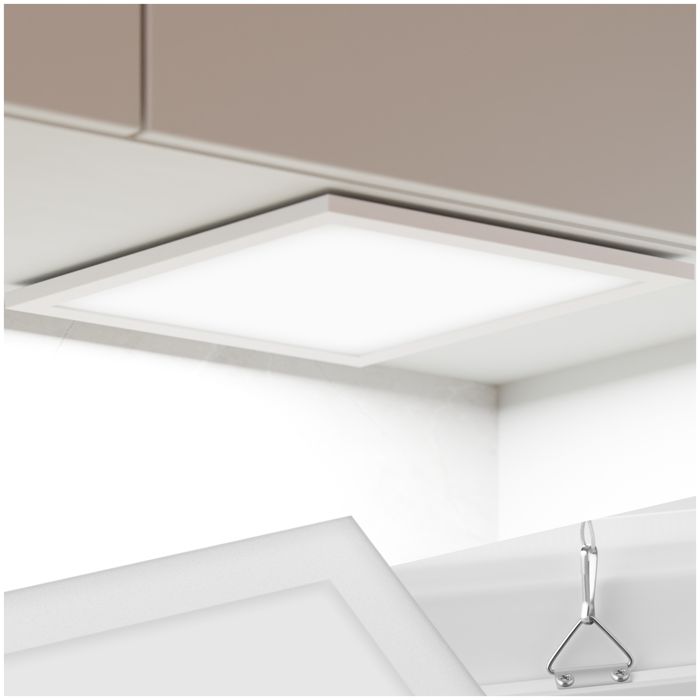 Plafonnier - TECTAKE - Panneau LED LUCERNA ultra fin à faible consommation dénergie blanc chaud - 29 5 x 29 5 cm